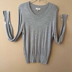 LOFT Gray Knit Sweater